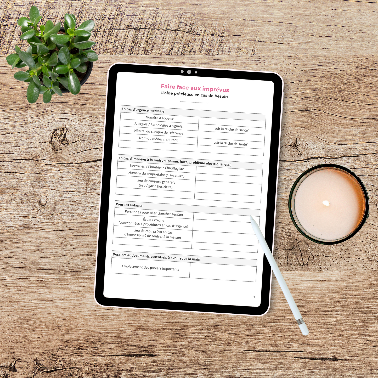 Mes Repères du Quotidien – Centralise toutes les infos essentielles de ta famille