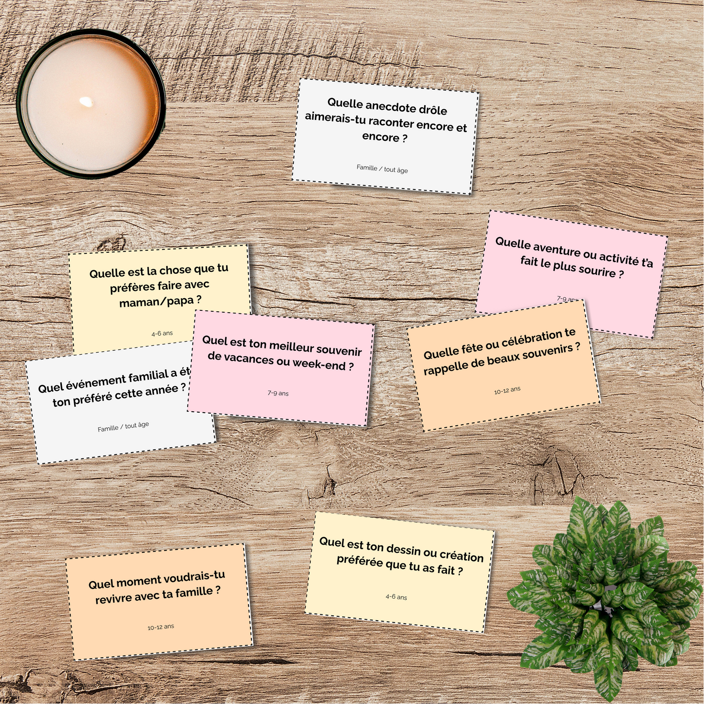 Cartes “Souvenirs et Complicité” – Pack PDF familial