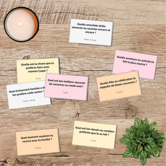 Cartes “Souvenirs et Complicité” – Pack PDF familial